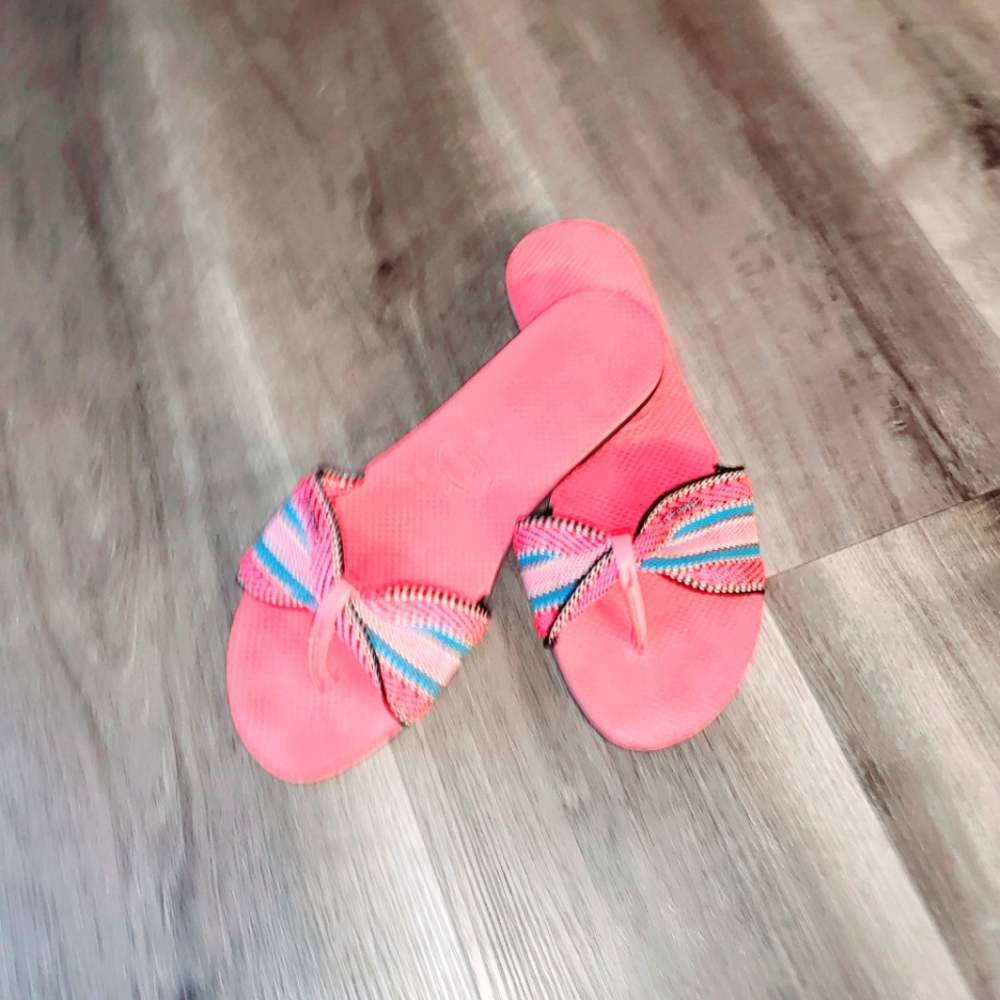 🩷 Havaianas Women Pink & blue multi color electric St. Tropez Flip- Flop